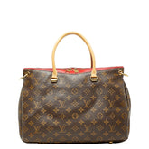 ルイ ヴィトン モノグラム パラス ハンドバッグ M41175 スリーズ レッド ブラウン PVC レザー レディース LOUIS VUITTON 【中古】